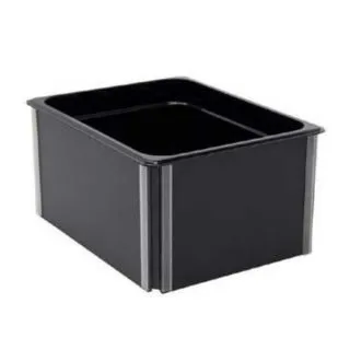 Buffet Enhancements - 010BEF12 - Econo Black Folding Beverage Display w/ Black Bin - Small