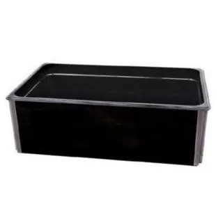 Buffet Enhancements - 010BEF20 - Econo Black Folding Beverage Display w/ Black Bin - Medium