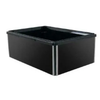 Buffet Enhancements - 010BEF90 - Econo Black Folding Beverage Display w/ Black Bin - Jumbo