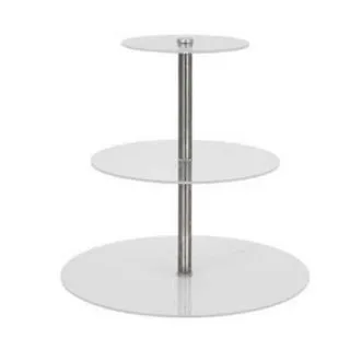 Buffet Enhancements - 010RR18CL - 18" Round Triple Tier Riser - Clear