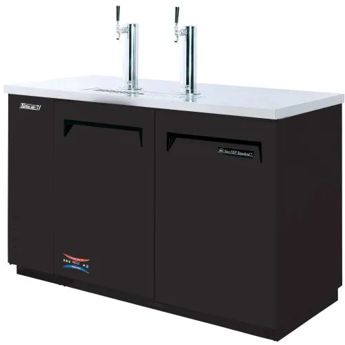 Turbo Air TBD-2SB - Direct Draw Draft Beer Dispenser - 2 Keg Capacity, 58" 