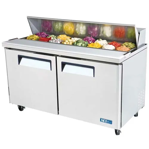 Turbo Air MST-60 - Basic Sandwich Prep Table - Standard Top 2 Door 60.25" 