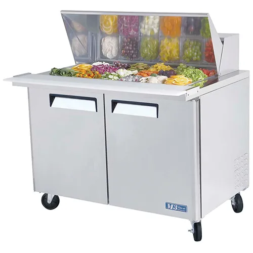 Turbo Air MST-48-18 - Sandwich Prep Table - Standard Top 2 Door 48.25" 