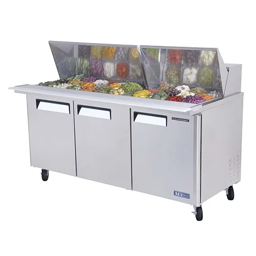 Turbo Air MST-72-30 - Basic Sandwich Prep Table - Standard Top 3 Door 72.75" 