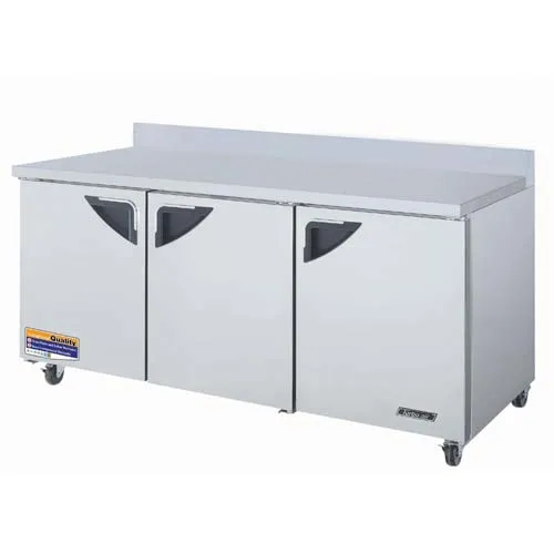 Turbo Air TWR-72SD - Worktop Refrigerator - 3 Door 72.75" 