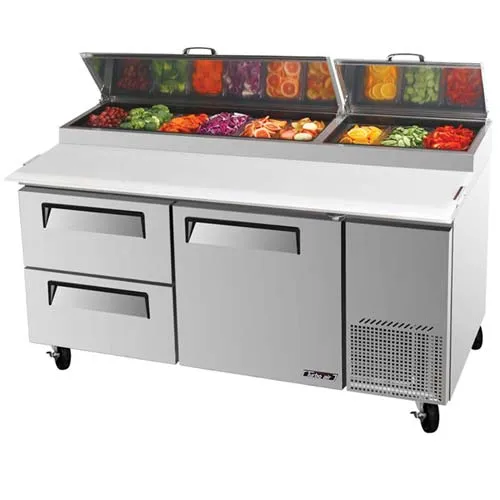 Turbo Air TPR-67SD-D2 - Pizza Prep Table 67" Super Deluxe Series 