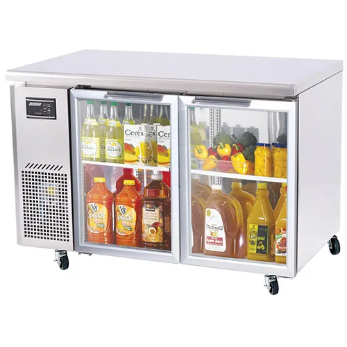 Turbo Air JUR-48-G - Side Mount Undercounter Refrigerator - 2 Glass Doors, 47.25" 