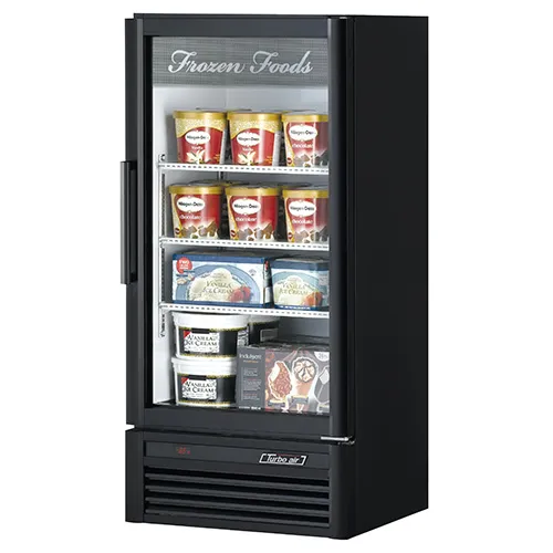 Turbo Air TGF-10SD -  Reach-In Freezer - 1 Full Glass Swing Door, 3 Shelves, 25.75" 