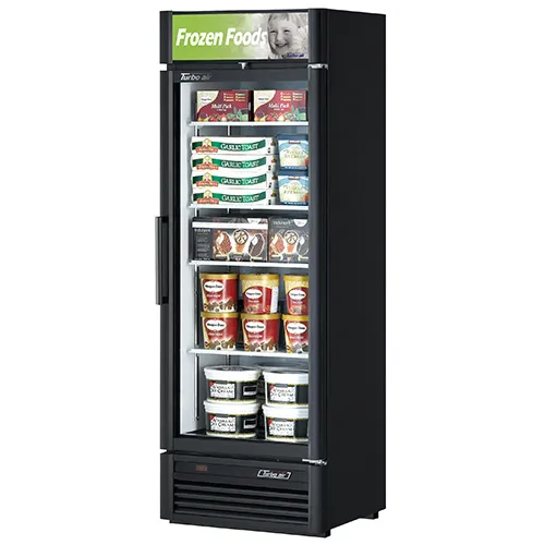 Turbo Air TGF-15SD -  Reach-In Freezer - 1 Full Glass Swing Door, 4 Shelves, 26" 