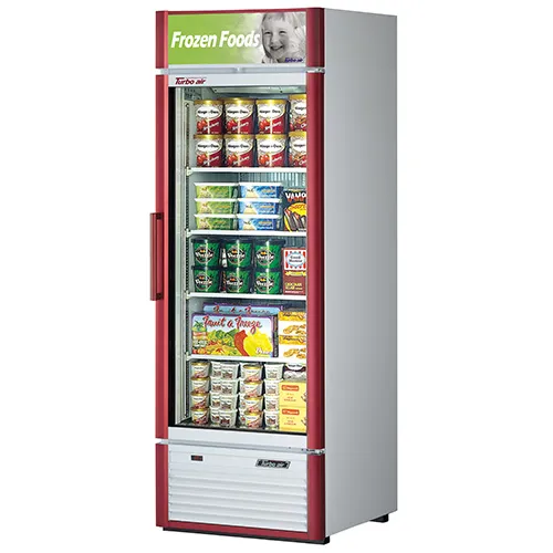 Turbo Air TGF-23SD -  Reach-In Freezer - 1 Full Glass Swing Door, 4 Shelves, 27" 