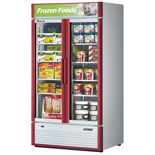 Turbo Air TGF-35SD -  Reach-In Freezer - 2 Full Glass Swing Door, 4 Shelves, 39" 