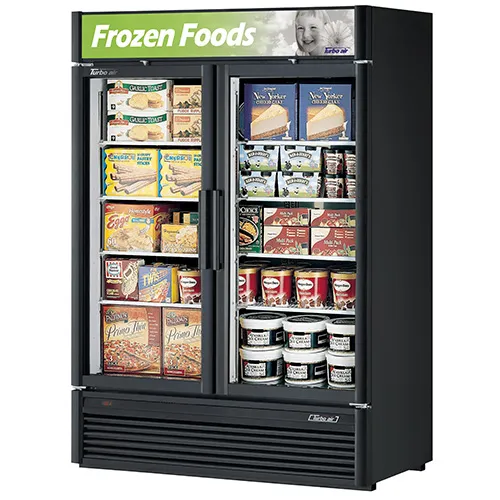 Turbo Air TGF-47SD -  Reach-In Freezer - 2 Full Glass Swing Door, 4 Shelves, 51" 