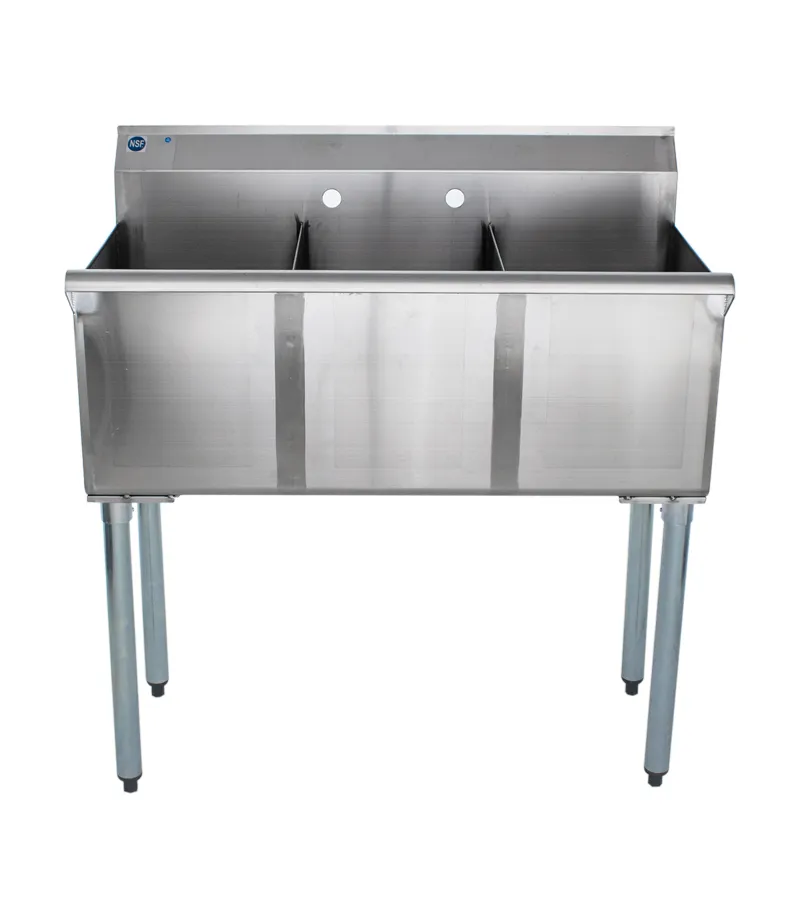 Universal BS1512-3 - Three Compartment Sink - 36"