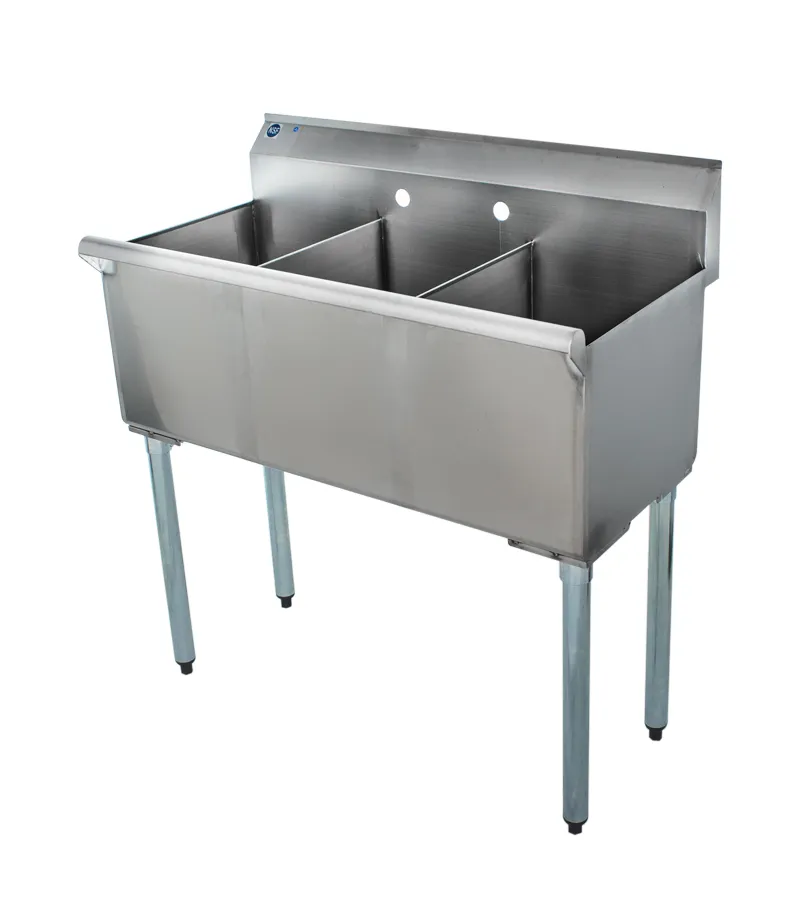 Universal BS-C3T1412 36" Three Compartment Commercial Sink