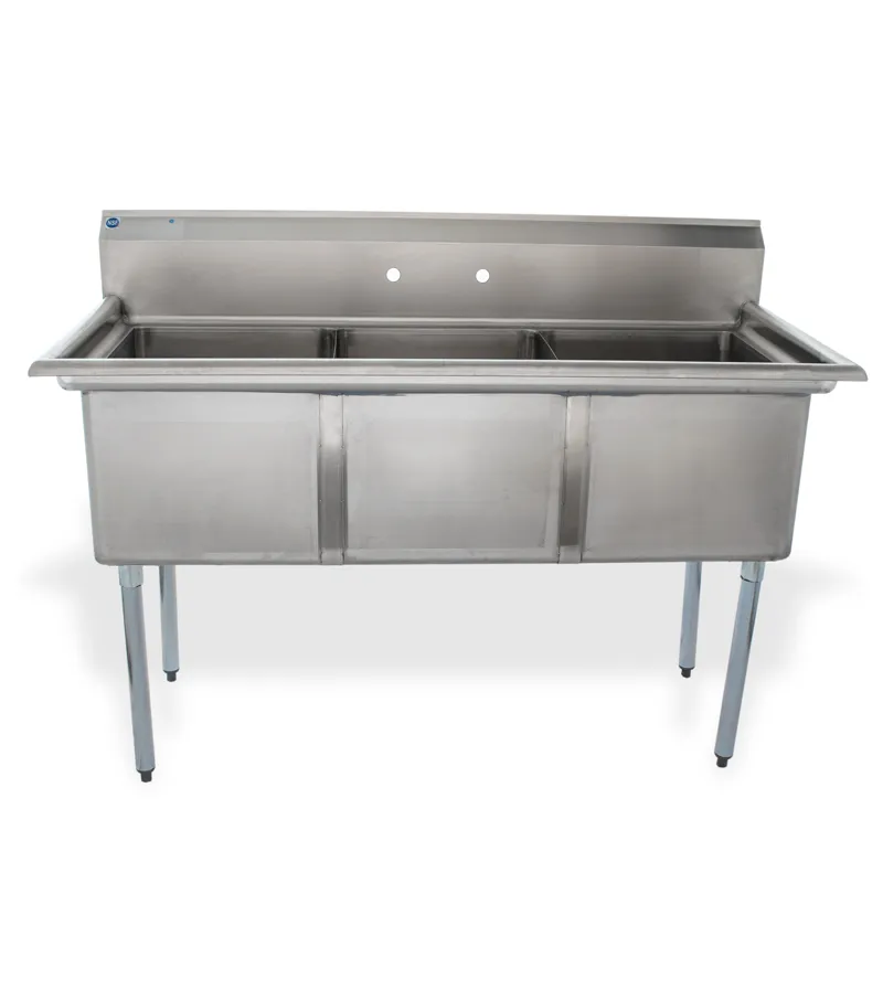 Universal LJ1821-3 - 59" Three Compartment Sink - NSF Certified