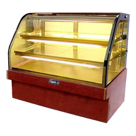 Leader MCB48 - 48" Curved Glass Refrigerated Bakery Display Case - Marble