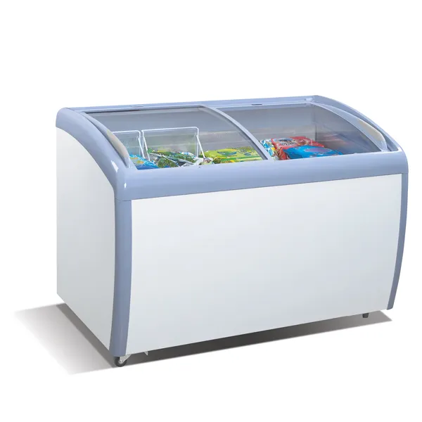 Atosa MMF9110 - 9 Cu Ft - Curved Glass Top Chest Freezer