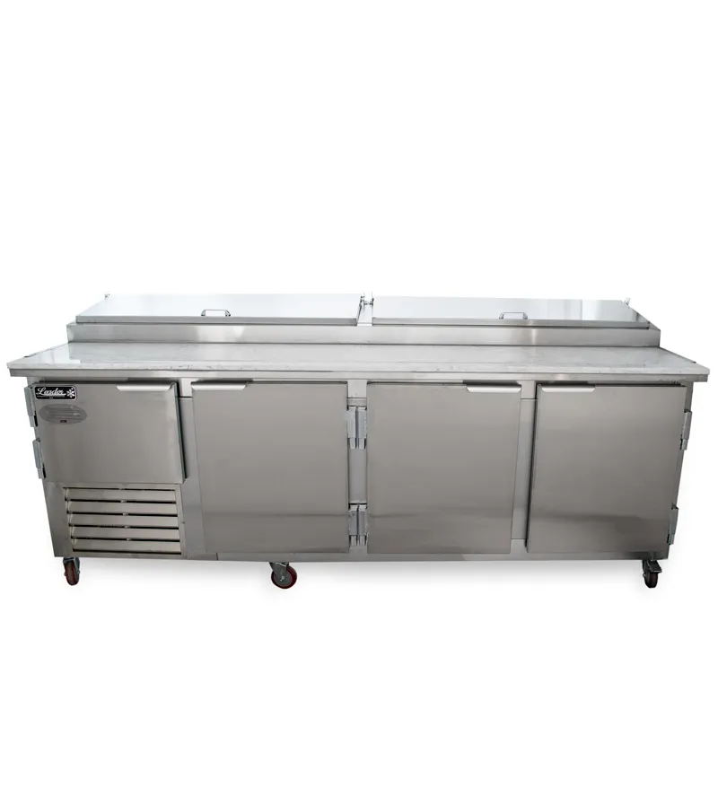 Leader PT96-M - 96" Pizza Prep Table - Marble Top