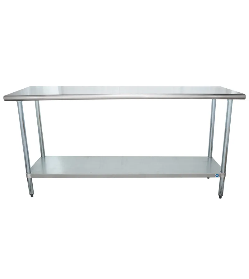 Universal SS2472 - 72" X 24" Stainless Steel Work Table W/ Stainless Steel Under Shelf