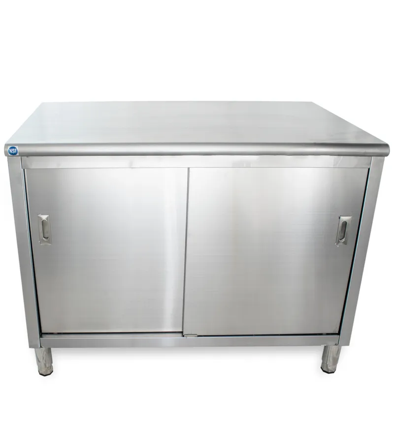 Universal ST-330-48 - 30" X 48" Stainless Steel Storage Dish Cabinet - Sliding Doors