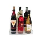 Update International ABO-3X2 - Acrylic Six Bottle - Two-Tier Wine Bottle Holder