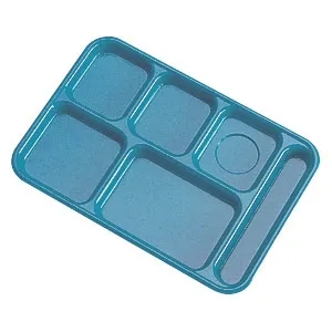 Cambro PS1014-414 - 10" x 14 1/2" Co-Polymer 6 Compartment Tray (24 per Case) 