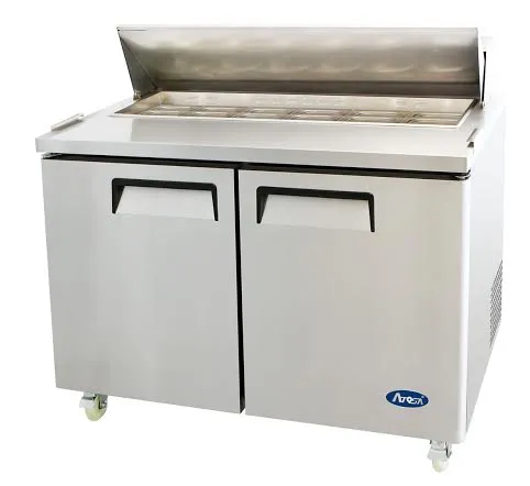 Atosa MSF8302 - 48" Refrigerated Salad / Sandwich Prep Table - 2 Doors