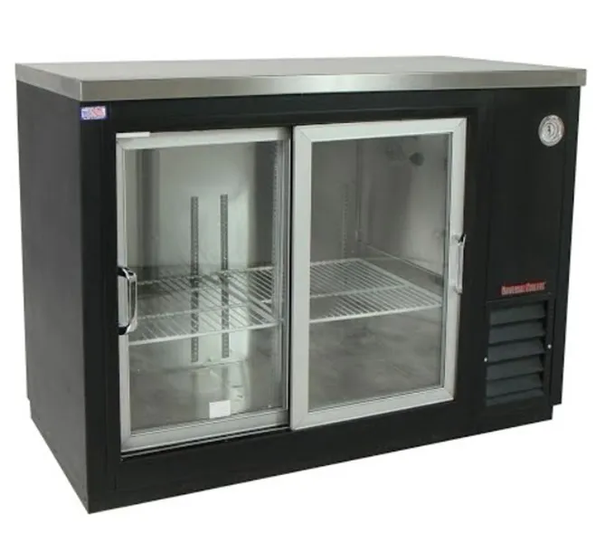 Universal BB72GC - 72" W x 48" H x 34" D - Custom Back Bar Cooler - Glass Sliding Doors 