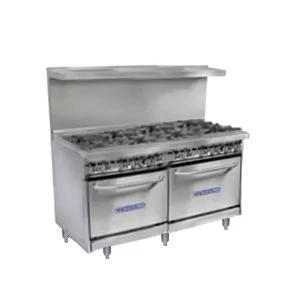 Bakers Pride 48-BP-8B-S20 - 8 Burner Gas Range - (2) 20" Space Saver Ovens