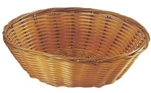 Update International BB-8R - 8.25" Round Natural Color Woven Basket