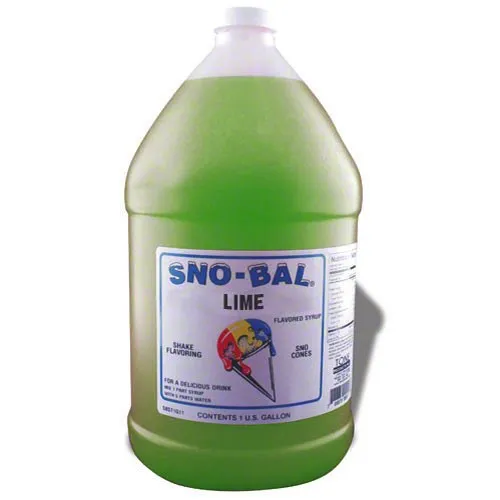 Benchmark USA 72005 - Lime Snow Cone Syrup - 1 Gal - Case of 4