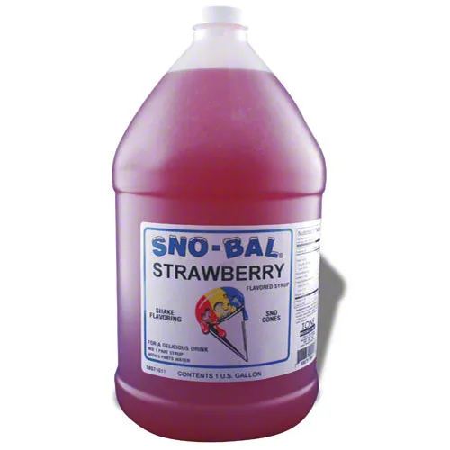 Benchmark USA 72006 - Strawberry Snow Cone Syrup - 1 Gal - Case of 4