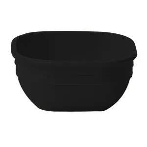 Cambro 10CW-110 - 9.4 oz. Black Camwear Square Bowl (4 per Case8) 