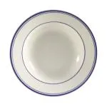 C.A.C. China BLU-3 - Blue Line Soup Bowl 9" - (2 Dozen per Case)