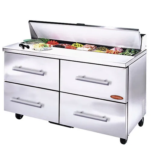 Universal BM60SC-4 - 60" Sandwich Prep Table W/ Drawers