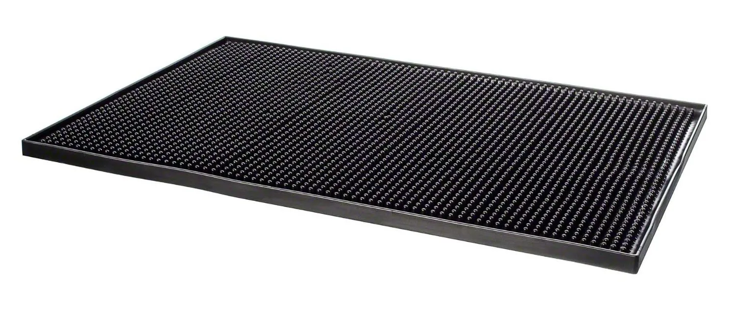 Update International BSM-1218BK - Rubber Bar Service Mat - 0.45" x 12" x 17.75"