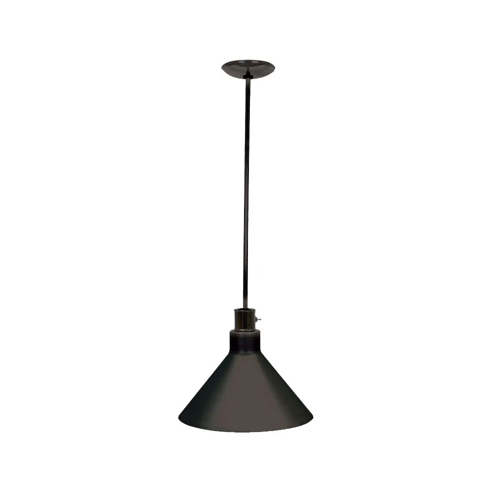 Buffet Enhancements - 010HHW-BL - Hanging Heat Lamp - Hanging Heat Lamp - Wide 14" Shade w/ Black Powder Coat Finish