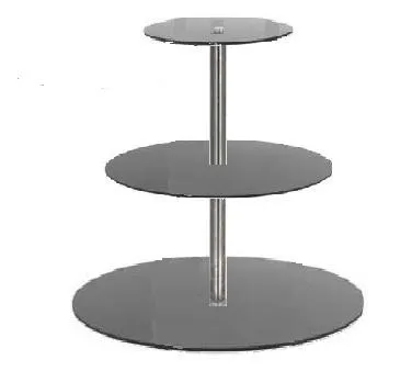 Buffet Enhancements - 010RR18BK - 18" Round Triple Tier Riser - Black