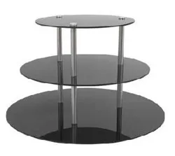 Buffet Enhancements - 010RR24BK - 24" Round Triple Tier Riser - Black