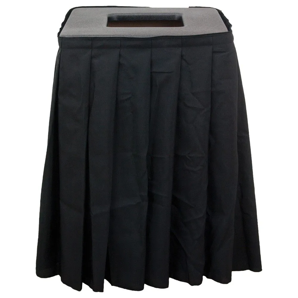 Buffet Enhancements 1BCTV20SET - Black Square Topper with Black Skirting for 20 Gallon Trash Cans