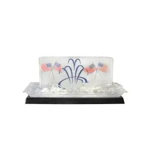 Buffet Enhancements - 1BLCS55BD - 52" Large Ice Display - Lighted Chefstone™ w/ Black Base