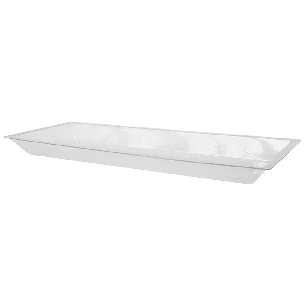 Buffet Enhancements - 1BLPT56 - 56" Medium Ice Display Tray - Acrylic Tray w/ Drain