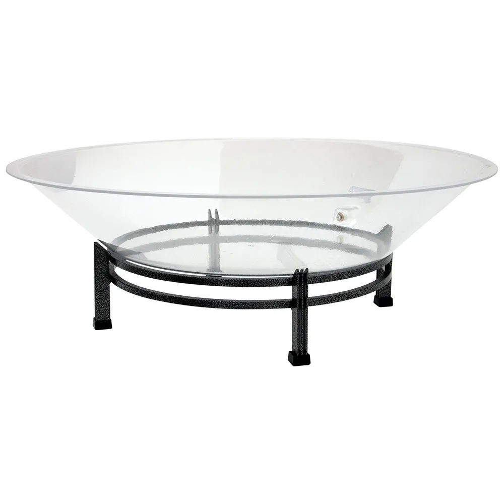 Buffet Enhancements - 1BLRE32SETAS - 32" Iron Ice Display - Wrought Iron Base w/ Acrylic Tray - Round - Antique Silver