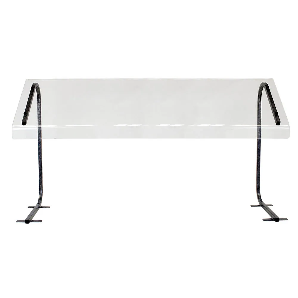 Buffet Enhancements - 1BSGP48AS - 48" - Portable Economic Table Top Sneeze Guard - Antique Silver