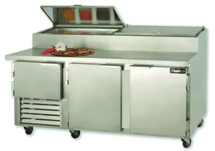 Leader ESPT72 - Three Door 72" Pizza Prep Table - NSF Certified