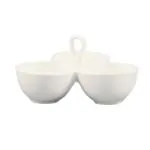 C.A.C. China COL-40 - Accessories Divided Bowl 8" - (1 Dozen per Case)