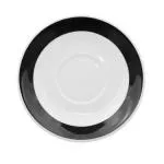 C.A.C. China R-2-BLK - Rainbow Saucer 6" - (3 Dozen per Case)