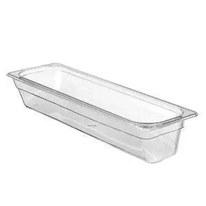 Cambro 24LPCW-135 - Camwear 4" Deep Half-Size Long Food Pan (6 per Case) 