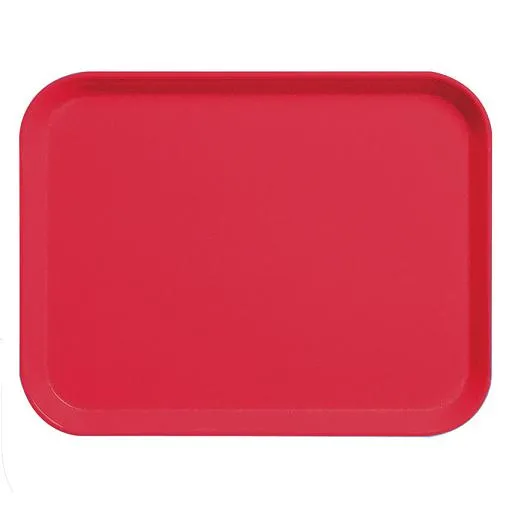 Cambro 13" x 21" Red Camlite Tray (Set of 12) [3253CL-163]