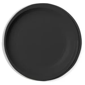 Cambro 55CWNR-110 - Black Camwear Narrow Rim Plate (4 per Case8) 